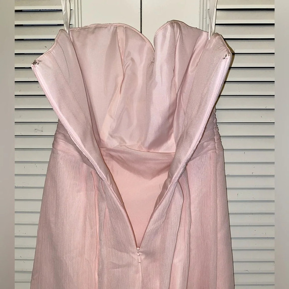 David’s Bridal strapless petal pink dress - Picture 7 of 8